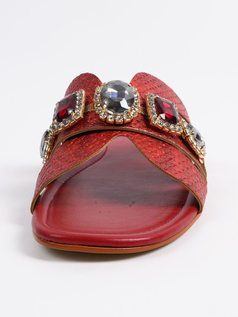 Maroon Fancy synthetic Slippers For Women's