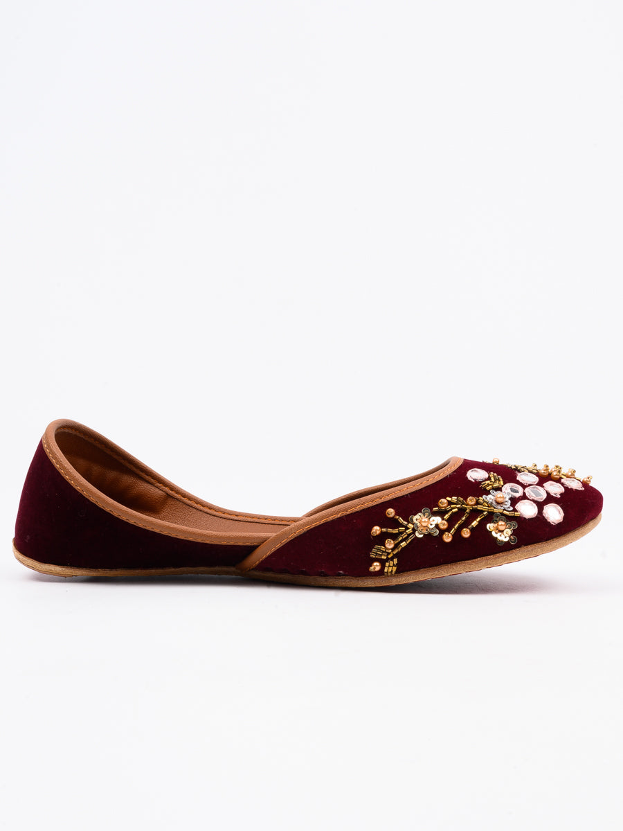 Maroon Fancy Khussa