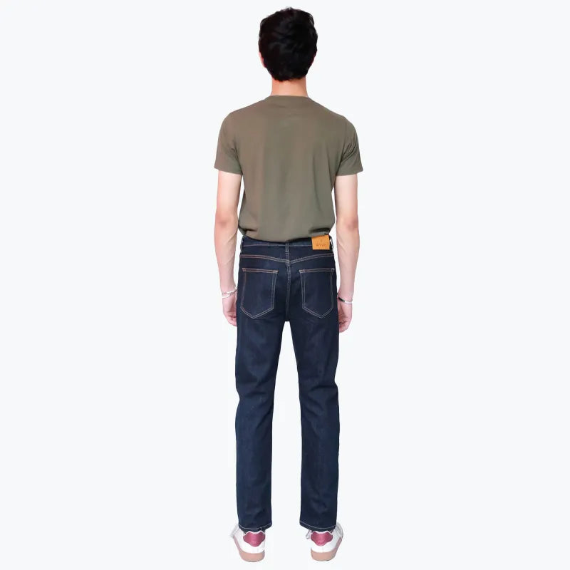 James Tapered Leg Raw Blue Jeans