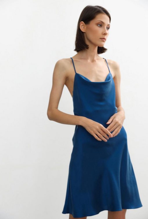 SHORT SLIP DRESS-ROYAL BLUE