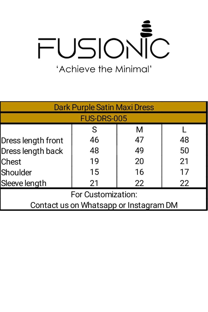 Dark Purple Satin Maxi Dress